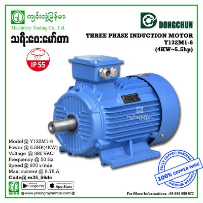 AC Motor DONGCHUN  Y-132M1-6  4KW  380V Three Phase
