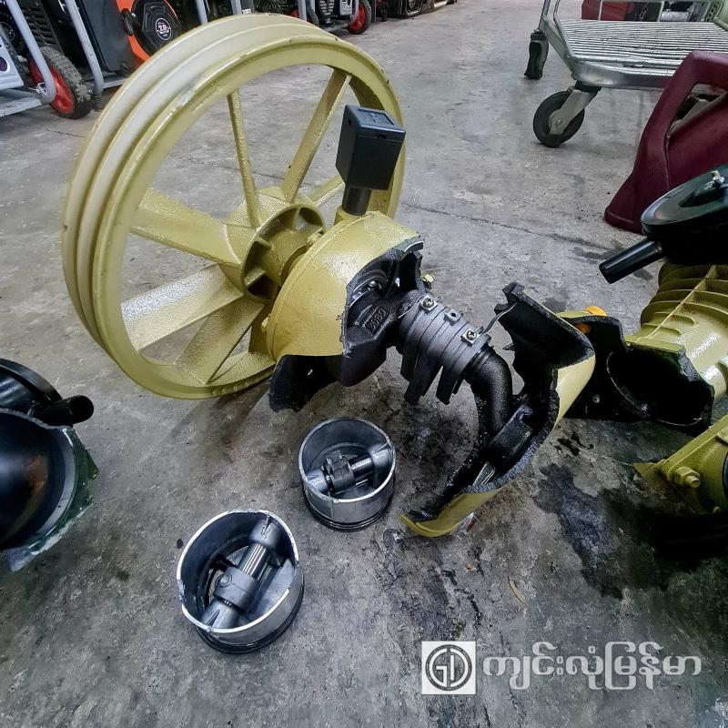 Piston air compressor overloading