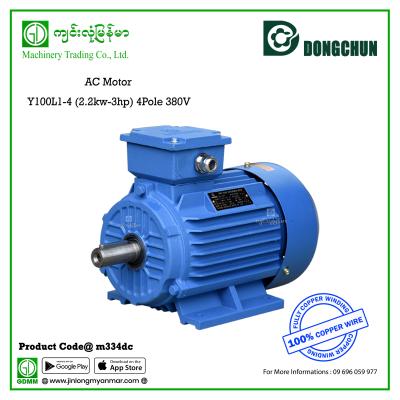 AC Motor Dongchun Y100L1-4 (2.2kw-3hp) 4Pole 380V