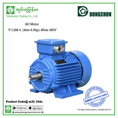 AC Motor Dongchun Y112M-4  (4kw-5.5hp) 4Pole 380V