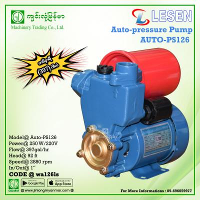 Auto Pressure Pump LESEN Auto-PS126 250W 220V